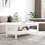 Solid white pine wood coffee table 110x50x40 cm by vidaXL, Coffee table - Ref: Foro24-814275, Price: 93,92 €, Discount: %