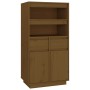 Aparador alto madera maciza de pino marrón miel 60x40x116,5 cm de vidaXL, Aparadores - Ref: Foro24-814537, Precio: 115,03 €, ...