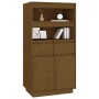 Aparador alto madera maciza de pino marrón miel 60x40x116,5 cm de vidaXL, Aparadores - Ref: Foro24-814537, Precio: 115,03 €, ...