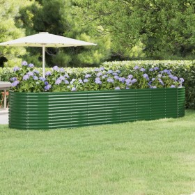 Jardinera arriate acero recubrimiento polvo verde 396x100x68 cm de vidaXL, Maceteros y jardineras - Ref: Foro24-319073, Preci...