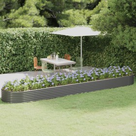 Jardinera arriate acero recubrimiento polvo gris 507x100x36 cm de vidaXL, Maceteros y jardineras - Ref: Foro24-319009, Precio...