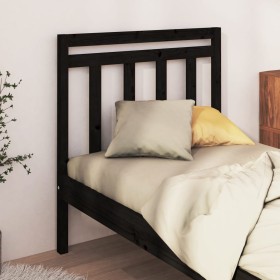 Solid black pine wood bed headboard 81x4x100 cm by vidaXL, Headboards and footboards - Ref: Foro24-814073, Price: 34,99 €, Di...