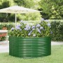 Green powder coated steel flower bed planter 140x140x68 cm by vidaXL, Pots and planters - Ref: Foro24-319088, Price: 127,57 €...