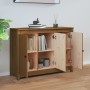 Solid pine wood sideboard in honey brown color, 100x35x74 cm by vidaXL, Sideboards - Ref: Foro24-814562, Price: 98,99 €, Disc...