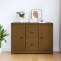 Honigbraunes Sideboard aus massivem Kiefernholz, 100 x 35 x 74 cm von vidaXL, Sideboards - Ref: Foro24-814567, Preis: 112,41 ...