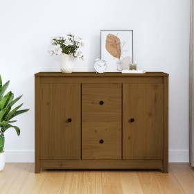 Honey brown solid pine wood sideboard 100x35x74 cm by vidaXL, Sideboards - Ref: Foro24-814567, Price: 112,41 €, Discount: %