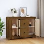 Honigbraunes Sideboard aus massivem Kiefernholz, 100 x 35 x 74 cm von vidaXL, Sideboards - Ref: Foro24-814567, Preis: 112,41 ...