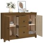 Honigbraunes Sideboard aus massivem Kiefernholz, 100 x 35 x 74 cm von vidaXL, Sideboards - Ref: Foro24-814567, Preis: 112,41 ...