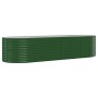 Green powder coated steel flower bed planter 322x100x68 cm by vidaXL, Pots and planters - Ref: Foro24-319068, Price: 176,59 €...