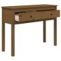 Mesa consola de madera maciza de pino marrón miel 100x35x75 cm de vidaXL, Mesas auxiliares - Ref: Foro24-814617, Precio: 68,6...