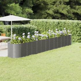 Gray powder coated steel flower bed planter 512x80x68 cm by vidaXL, Pots and planters - Ref: Foro24-318974, Price: 243,51 €, ...