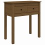 Honey brown solid pine wood console table 70x35x75 cm by vidaXL, Side tables - Ref: Foro24-814612, Price: 85,93 €, Discount: %