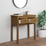 Honey brown solid pine wood console table 70x35x75 cm by vidaXL, Side tables - Ref: Foro24-814612, Price: 85,93 €, Discount: %