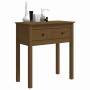 Honey brown solid pine wood console table 70x35x75 cm by vidaXL, Side tables - Ref: Foro24-814612, Price: 85,93 €, Discount: %