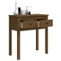 Honey brown solid pine wood console table 70x35x75 cm by vidaXL, Side tables - Ref: Foro24-814612, Price: 85,93 €, Discount: %