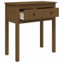 Honey brown solid pine wood console table 70x35x75 cm by vidaXL, Side tables - Ref: Foro24-814612, Price: 85,93 €, Discount: %