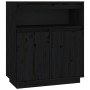 Aparador de madera maciza de pino negro 70x34x80 cm de vidaXL, Aparadores - Ref: Foro24-814388, Precio: 79,99 €, Descuento: %