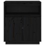 Solid black pine wood sideboard 70x34x80 cm by vidaXL, Sideboards - Ref: Foro24-814388, Price: 79,13 €, Discount: %