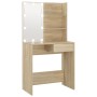 Dresser with LED lights in Sonoma oak color, 74.5x40x141 cm by vidaXL, bathroom vanities - Ref: Foro24-808804, Price: 107,15 ...