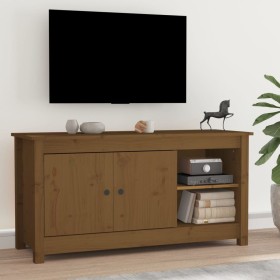 Mueble de TV madera maciza de pino marrón miel 103x36,5x52 cm de vidaXL, Muebles TV - Ref: Foro24-814592, Precio: 111,99 €, D...