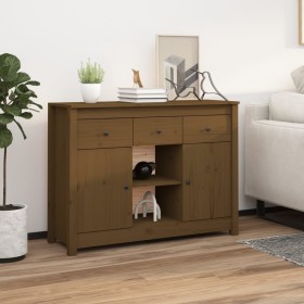 Honey brown solid pine wood sideboard 100x35x74.5 cm by vidaXL, Sideboards - Ref: Foro24-814552, Price: 118,68 €, Discount: %