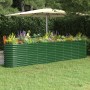 Green powder coated steel flower bed planter 332x40x68 cm by vidaXL, Pots and planters - Ref: Foro24-318908, Price: 112,74 €,...