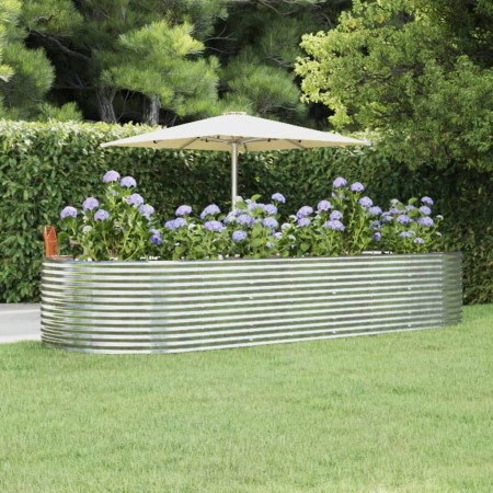 Jardinera arriate acero recubrimiento polvo plata 367x140x68cm de vidaXL, Maceteros y jardineras - Ref: Foro24-319107, Precio...