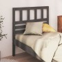 Solid gray pine wood bed headboard 81x4x100 cm by vidaXL, Headboards and footboards - Ref: Foro24-814121, Price: 33,99 €, Dis...