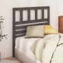 Solid gray pine wood bed headboard 81x4x100 cm by vidaXL, Headboards and footboards - Ref: Foro24-814121, Price: 33,99 €, Dis...