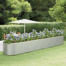 Steel planter with grey powder coating 554x100x68 cm by vidaXL, Pots and planters - Ref: Foro24-319087, Price: 240,95 €, Disc...