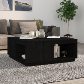 Solid black pine wood coffee table 100x101x40.5 cm by vidaXL, Coffee table - Ref: Foro24-814523, Price: 240,99 €, Discount: %