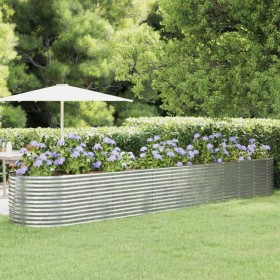 Steel flower bed powder coated silver 507x100x68 cm by vidaXL, Pots and planters - Ref: Foro24-319082, Price: 172,99 €, Disco...