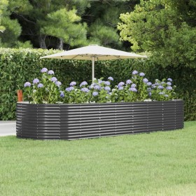 Jardinera arriate acero recubrimiento polvo gris 367x140x68cm de vidaXL, Maceteros y jardineras - Ref: Foro24-319106, Precio:...