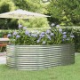 Steel flower bed powder coated silver 212x140x68 cm by vidaXL, Pots and planters - Ref: Foro24-319097, Price: 111,09 €, Disco...