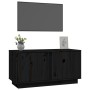 TV-Ständer aus massivem Kiefernholz schwarz 80x35x40,5 cm von vidaXL, TV-Möbel - Ref: Foro24-814473, Preis: 51,18 €, Rabatt: %