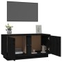 TV-Ständer aus massivem Kiefernholz schwarz 80x35x40,5 cm von vidaXL, TV-Möbel - Ref: Foro24-814473, Preis: 51,18 €, Rabatt: %