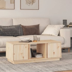 Solid pine wood coffee table 110x50x40 cm by vidaXL, Coffee table - Ref: Foro24-814424, Price: 72,99 €, Discount: %