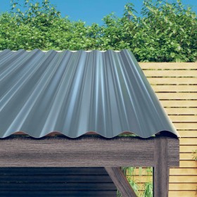 Roof panels 12 units gray coated steel 60x36 cm by vidaXL, Roof tiles and roof tiles - Ref: Foro24-319124, Price: 52,99 €, Di...