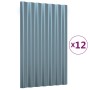 Roof panels 12 units gray coated steel 60x36 cm by vidaXL, Roof tiles and roof tiles - Ref: Foro24-319124, Price: 52,42 €, Di...