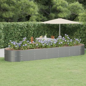 Jardinera arriate acero recubrimiento polvo gris 510x140x68 cm de vidaXL, Maceteros y jardineras - Ref: Foro24-319114, Precio...