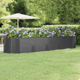 Steel flower bed anthracite powder coated 396x100x68cm by vidaXL, Pots and planters - Ref: Foro24-319076, Price: 177,01 €, Di...