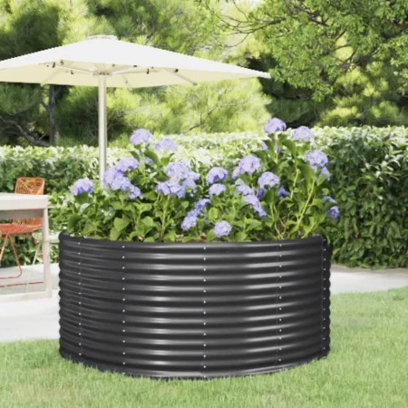 Planter raised bed made of anthracite powder-coated steel, 140x140x68cm. by vidaXL, Pots and planters - Ref: Foro24-319091, P...