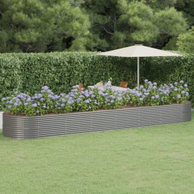 Steel powder-coated gray planter bed 584x140x68 cm by vidaXL, Pots and planters - Ref: Foro24-319119, Price: 225,99 €, Discou...