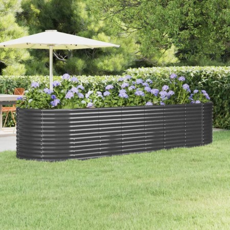 Steel flower bed anthracite powder coated 322x100x68cm by vidaXL, Pots and planters - Ref: Foro24-319071, Price: 174,66 €, Di...