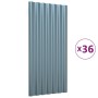 Roof panels 36 units gray coated steel 80x36 cm by vidaXL, Roof tiles and roof tiles - Ref: Foro24-319139, Price: 146,01 €, D...