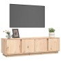 Mueble de TV de madera maciza de pino 140x40x40 cm de vidaXL, Muebles TV - Ref: Foro24-814459, Precio: 140,92 €, Descuento: %