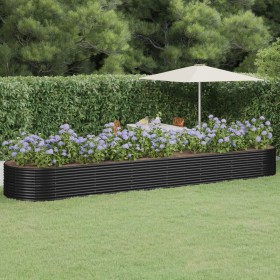 Steel flower bed anthracite powder coated 584x140x68cm by vidaXL, Pots and planters - Ref: Foro24-319121, Price: 300,99 €, Di...