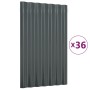 Roof panels 36 units anthracite gray coated steel 60x36 cm by vidaXL, Roof tiles and roof tiles - Ref: Foro24-319131, Price: ...