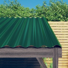 Roof panels 12 units coated green steel 100x36 cm by vidaXL, Roof tiles and roof tiles - Ref: Foro24-319142, Price: 80,15 €, ...