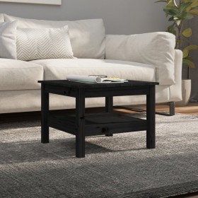 Mesa de centro de madera maciza de pino negro 55x55x40 cm de vidaXL, Mesas de centro - Ref: Foro24-814273, Precio: 63,04 €, D...